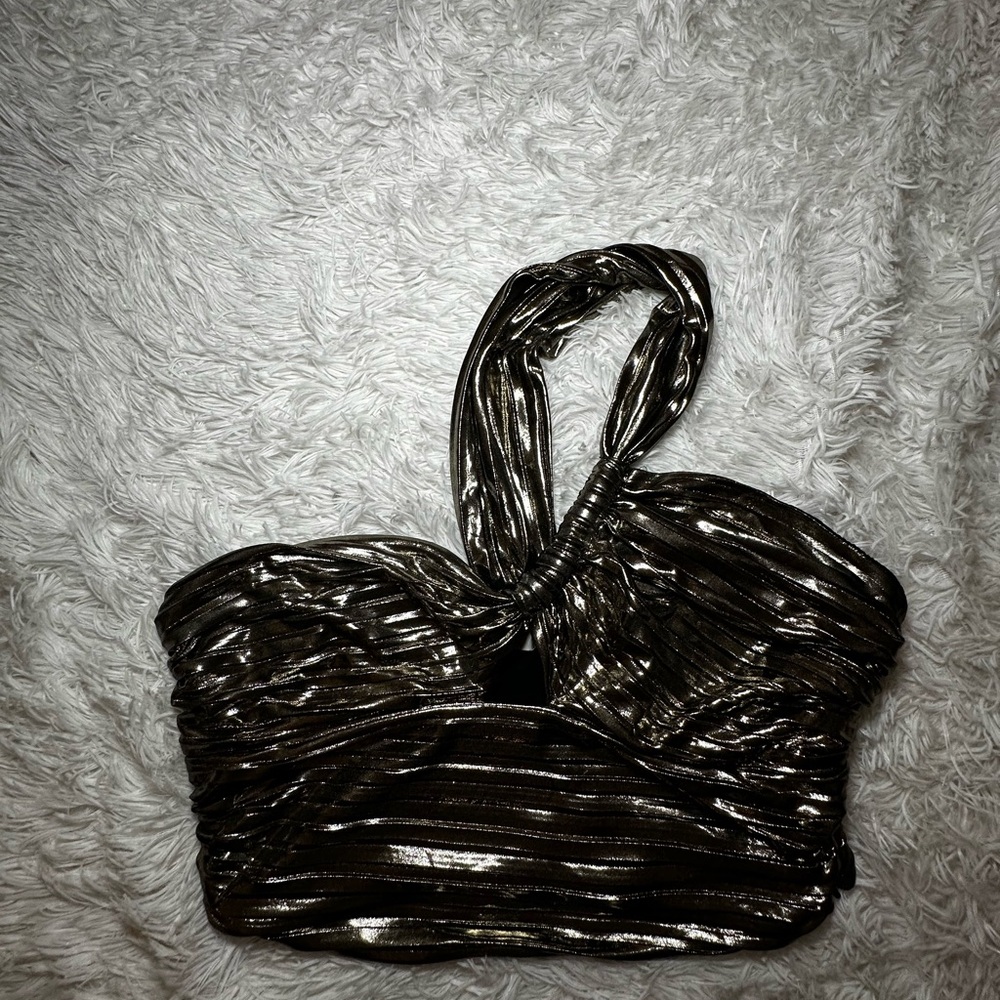 Zara Size M Halter Crop Top